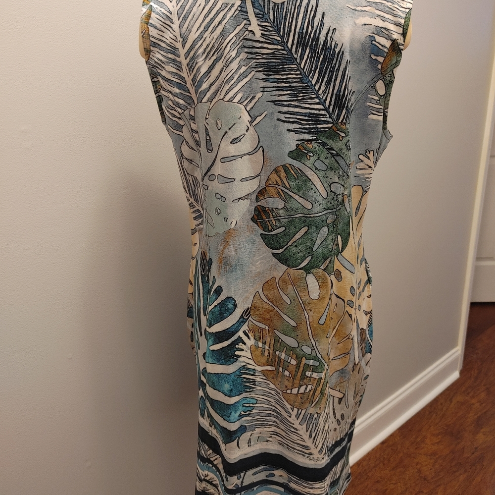 Simply Art Dolcezza Tropical Blue. Soft Demin Abstract Art Dress - Picture 5 of 8